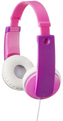Image de Casque audio pour enfant Tinyphone rose et violet JVC HA-KD7-P-E