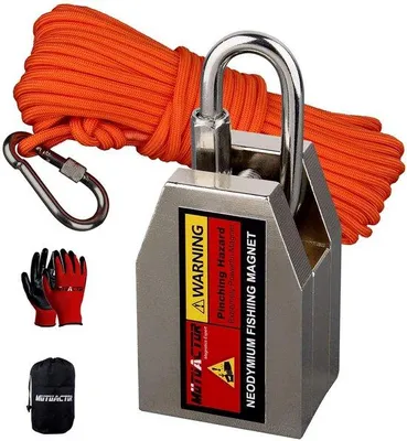Produktbild von Famanu Magnetfisch Starterset mit drei Magneten - Für Kinder und Erwachsene, Outdoor und Hobby