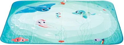 Obrázek produktu pro Tiny Love Baby Crawling Blanket Super Mat, XL venkovn piknikov deka 140x113cm, velk a nepromokav dtsk deka na hran, od narozen, Treasure the Ocean