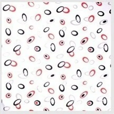 Produktbild von Textil Duschvorhang 180 x 200 cm mit Duschvorhangringen, Duschvorhangmuster:Ovale