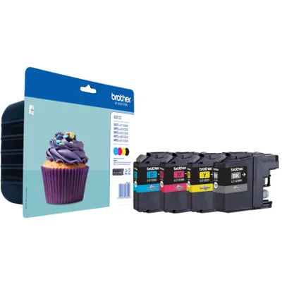 Produktbild von Brother LC-123, Cyan, Magenta, Gelb, Tinte auf Pigmentbasis, 3 Stück(e), 600 Seiten, Multipack