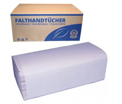 Zdjęcie produktu dla Falthandtucher, Ręczniki papierowe, 23x25cm, 250 sztuk (PRODUKT Z NIEMIEC)