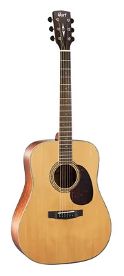 Image de Guitare acoustique à cordes métalliques Cort Earth 100, finition satinée naturelle
