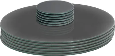 Produktbild von Harbour Housewares 12-teiliges Set runder Glas-Tischsets & Untersetzer – 30 cm – Grau
