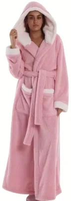 Productafbeelding van Currero Badjas Dames Roze hooded robe M