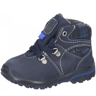 Produktbild von RICOSTA Boots DESSE von PEPINO mit Profilsohle Echtleder/Textil Schnürung Warmfutter Jungen Marine Blau Größe 22