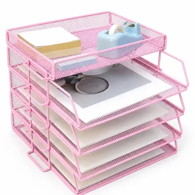 Obrázek produktu pro Solidchoice – Stolní organizér s 4 přihrádkami a držáky na pera