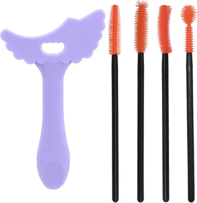Produktbild von INF Silikon-Wimpernbürsten 4er-Pack, 1 Eyeliner-Schablone