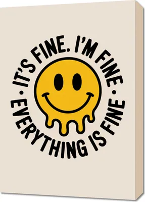 Produktbild von Bild 50x70cm Motivationsaffirmation Retro Vintage für das Wohnzimmer It's Fine