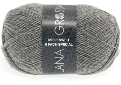 Produktbild von Lana Grossa - Meilenweit 6-fach 150g Unito 8961 grau meliert