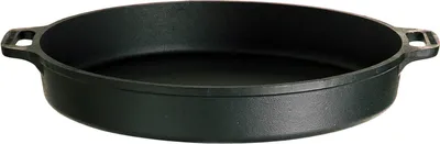 Produktbild von Feuerpfanne - Grillpfanne - mit 2 Henkeln - D: 35cm - Gusspfanne aus hochwertigem Gusseisen