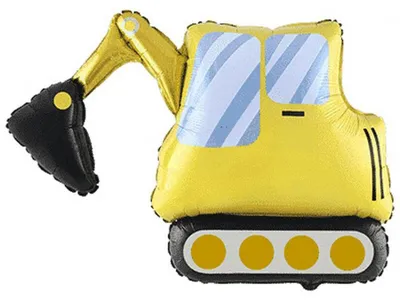 Zdjęcie produktu dla Balon foliowy, żółty, Koparka, 93cm