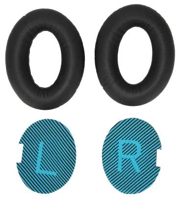 Obrázek produktu pro Náušníky, polštářky sluchátek, oprava, náhradní díly, vhodné pro QC2, QC15, AE2, AE2I, QC25, černé