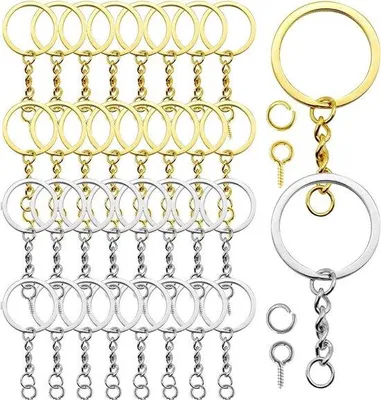 Immagine prodotto di Collana con catena di sicurezza - 50 pezzi - argento e oro