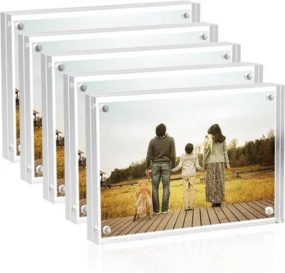 Obrázok produktu pre Sada 5 ks magnetických akrylových fotorámikov 6 x 9 cm