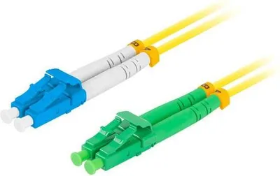 Produktbild von 2m lanberg mono lc/apc-lc/upc duplex fiber patch cord g657a1 lszh gelb