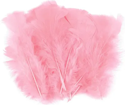 20 Natur-Putenfedern, 11-17cm, Farbwahl, unterschiedliche Farben - DIY Deko Federn rosa