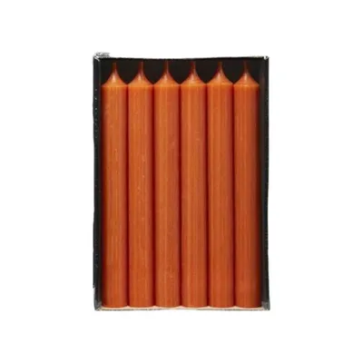 Image de Branded By - Lot de bougies courtes pour le dîner (18 pièces, couleur cognac)
