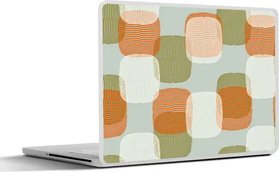 Produktbild von MuchoWow® Laptop Aufkleber Sticker Cover Retro - Muster - Pastell 25x18 cm - Laptop-Deko