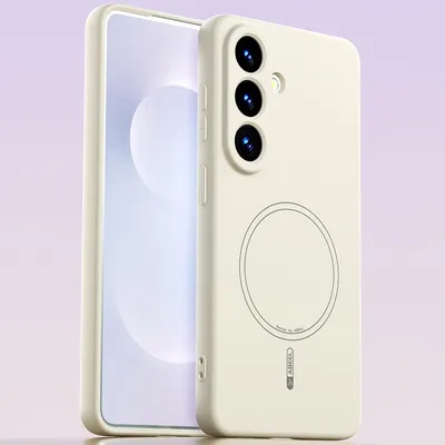 Obrázek produktu pro Magnetické pouzdro pro Samsung Galaxy S26+, kompatibilní s MagSafe, tekutý silikon, nárazuvzdorné a odolné proti poškrábání Béžová