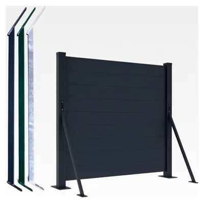 Produktbild von Pfostenanker für Windschutz und Sturmsicherung für Zaunsystem (Anthrazit)