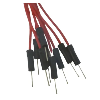 Produktbild von Generic Starthilfekabel-Set, 10 Stück / Satz, 20 cm lang, Farbe Rot