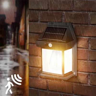 Produktbild von Solar Wandleuchte Aussen, Solarlampen Für Außen Mit Bewegungsmelder, 3 Modi Led Solarleuchten Solar Gartenleuchten Für Außen Wand Garten Balkon Deko