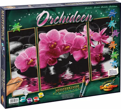 Immagine prodotto di Schipper Malen nach Zahlen, Orchideen, Triptychon, Zeichnen, Dekoration, Pappe, 41 cm, 609260603