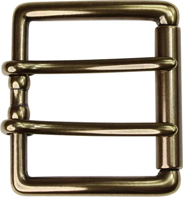 Produktbild von FRONHOFER Gürtelschnalle, Messing, Doppeldornschnalle, zeitlose Schnalle 4 cm