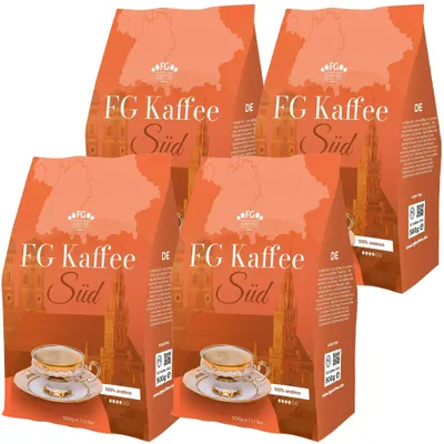 Produktbild von FG Kaffee SÜD Kaffeebohnen 4x500g
