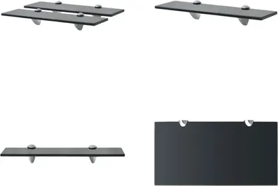 Immagine prodotto di vidaXL Mensole galleggianti 2 pz. Vetro 40x20 cm 8 mm - Mensola galleggiante - Mensole galleggianti - Mensola a muro - Mensole a muro