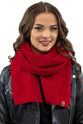 Produktbild von Vivisence damen winter schal warm und gemütlich halsbedeckung an winter und herbst warm dick schal, klassisch winterschal für frauen,  hergestellt in der eu, rot, einheitsgröße