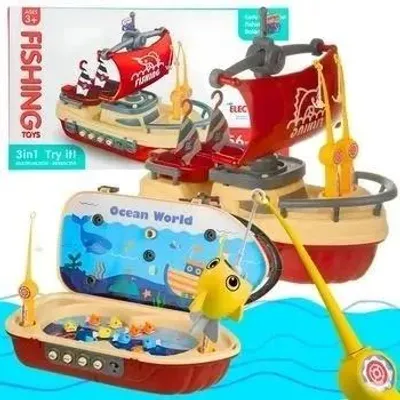 Produktbild von Piratenboot mit Angelspielzeug 3-in-1, mit Geräuschen – Maksik