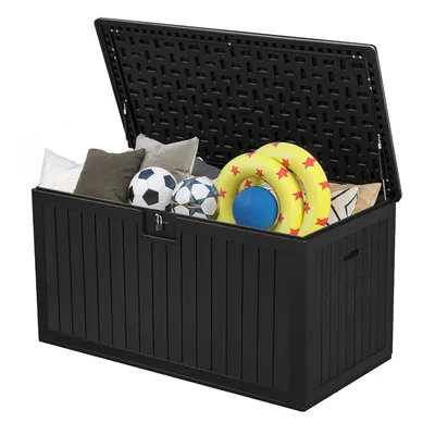 Produktbild von YITAHOME Auflagenbox 568 Liter, Gartenbox mit Abschließbarem Deckel, Garten Kissenbox für Balkon & Terrasse Aufbewahrungsbox, Schwarz