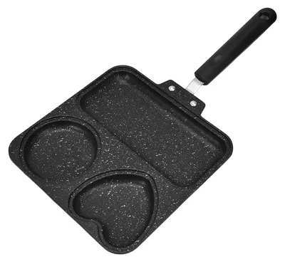 Image de 3 in 1 Frying Pan with Anti Scalding Handle Non Stick Square Frying Pan for Breakfast Cooking