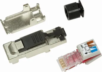 Zdjęcie produktu dla LogiLink TWP8P8FC6A, RJ45, Cat6a, Złoto, ISO/IEC11801, 8 mm