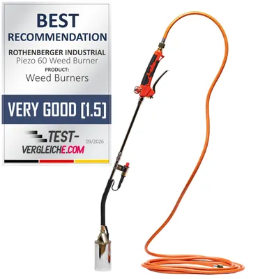 Aufbrennbrenner Piezo 60, 2-teilig, mit 5 m Gasschlauch