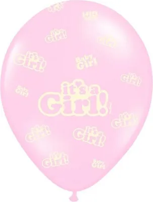 Produktbild von 6 Ballons It´s a Girl rosa 30cm