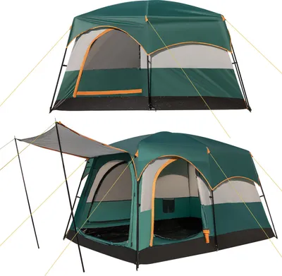 Produktbild von COSTWAY Campingzelt für 4-6 Personen, Tunnelzelt mit Vorzelt, 2-Raum-Trennwand und Tragetasche