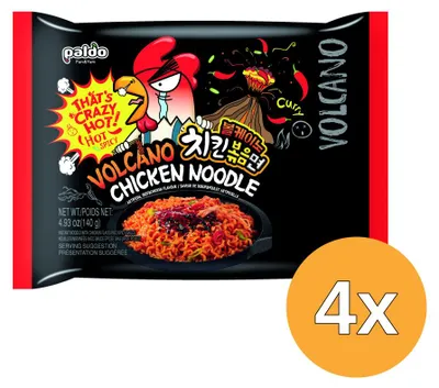 Productafbeelding van 4x Paldo Volcano Chicken Noodles (140 gr)