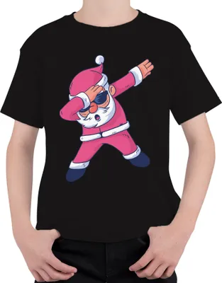 Produktbild von Dabbing Santa Sonnenbrille - Weihnachten Weihnachtsgeschenk Christmas Uni Kinder T-Shirt, Schwarz, 152