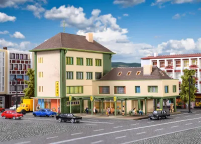 Produktbild von Vollmer 47724 - N Postamt mit Nebengebäude und Bushaltestelle  - Neu