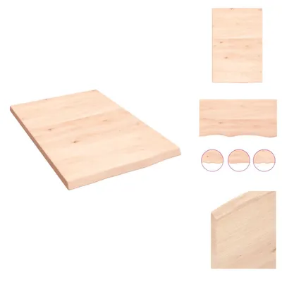 Imagen del producto de vidaXL Estante de pared de 40x60x2 cm, madera maciza de roble, sin tratar - Estantes de pared