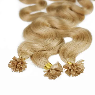 Image de hair2heart extensions de cheveux humains - 25 mèches 0,5g 50cm 9/31 blond clair golden ash