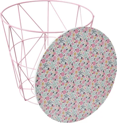 Immagine prodotto di HowHomely | Tavolino - Tavolo - 30 cm - Rosa - Tavolino per bambini - con cestino portaoggetti