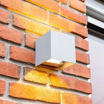 Image de HOFTRONIC - Applique murale LED 7W 560lm 3000K IP65 Gris Cube