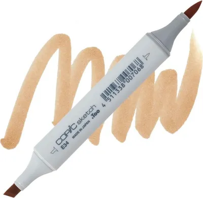 Immagine prodotto di COPIC Sketch pennello e scalpello a doppia faccia, E34 Toast