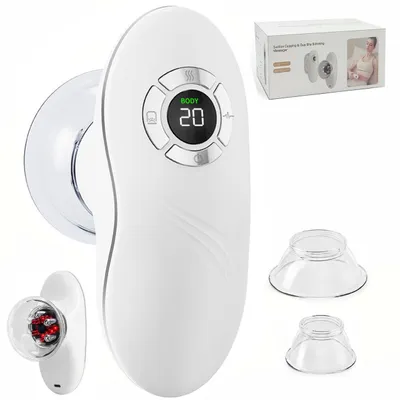 Produktbild von Massagegerät Schröpfgerät Elektrisch, EMS Massagegerät,Vakuum Massagegerät mit 9-stufiger Saugkraft,EMS-Mikrostromfunktion,Rotlicht-Wärmefunktion