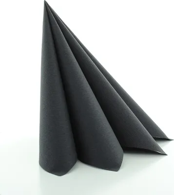 Produktbild von Sovie HORECA Serviette in Schwarz aus Linclass® Airlaid 40 x 40 cm, 50 Stück