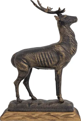 Produktbild von Eisenfigur Hirsch Reh Skulptur Dekoration Garten Eisen Figur Antik-Stil